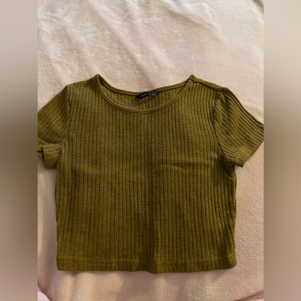 SHEIN brown crop top